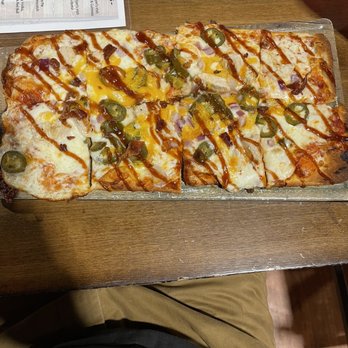JD's Hideaway - BBQ chicken flatbread with Jalapeños - Axe Throwing Near Me - Altus, Oklahoma
