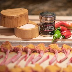 Casa M Spice Company - Casa M Spice Co® Uncontrolled Good Shepherd® on lamb lollipops