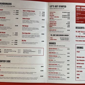 The Burger Joint & Brew - Menu middle page - Halal Near Me - San Diego, California The Burger Joint & Brew - Menu middle page - Halal Near Me - San Diego, California