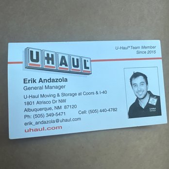 U-Haul - Erik the very rude manager. Definitely doesn't need to working in any type of customer service. - Self Storage Near Me - Albuquerque, New Mexico U-Haul - Erik the very rude manager. Definitely doesn't need to working in any type of customer service. - Self Storage Near Me - Albuquerque, New Mexico