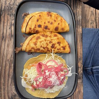Brujos Brewing - Birria tacos with a shrimp taco - Breweries Near Me - Portland, Oregon Brujos Brewing - Birria tacos with a shrimp taco - Breweries Near Me - Portland, Oregon