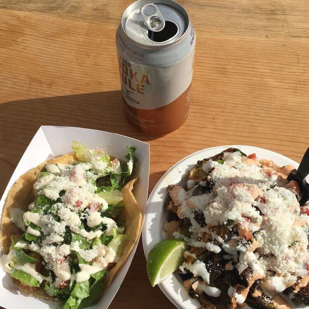 The Yardarm - Artichoke heart taco, brussel sprouts, Vodka Mule - Beer Bar Near Me - Garden City, Idaho