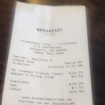 Breakfast Club - Breakfast cost - Breakfast & Brunch Near Me - Phoenix, Arizona
