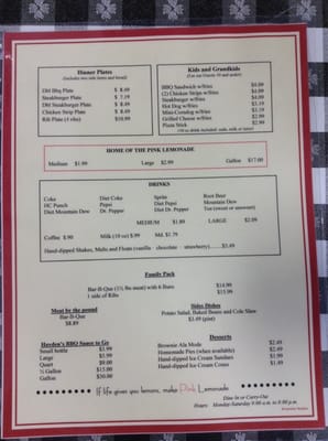 Menu photo 1 Hayden's Poplar Bluff, MO