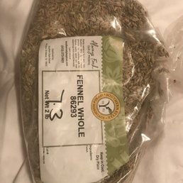 Fennel seeds aroma can be smelled through the bag