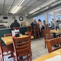 Bar and Table seating....love how it connects to the laundromat. It's a brilliant concept.