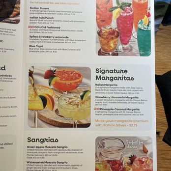 Olive Garden Italian Restaurant - Cocktails; Signature Margaritas; Sangrias - Italian Near Me - Carson, California