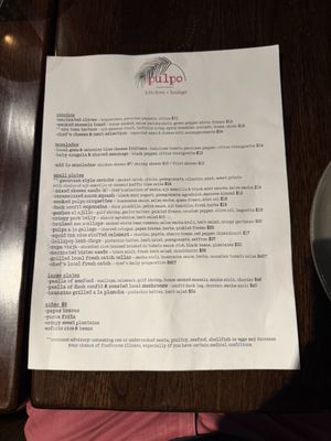 Menu photo 1 Pulpo Kitchen + Lounge St. Petersburg, FL Menu photo 1 Pulpo Kitchen + Lounge St. Petersburg, FL