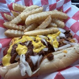 Short Chili Cheese Dog and Fries Short Chili Cheese Dog and Fries