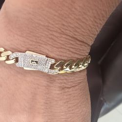 Love, my Stunning gold bracelet with diamond details, crafted to stand out.  Visit TMMT Jewelry & Pawn