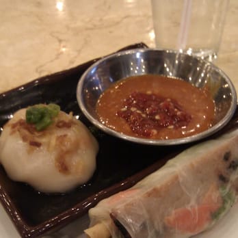 Kim Son - Banh it (rice cake), nem nuong cuon (cured pork spring roll). - Vietnamese Near Me - Houston, Texas