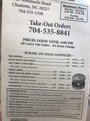 Menu photo 4 Sunrise Restaurant Charlotte, NC Menu photo 4 Sunrise Restaurant Charlotte, NC