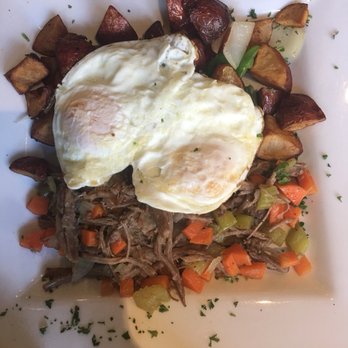 Stax Cafe - Brisket hash with eggs & potatoes. A bit dry for my liking. - Breakfast & Brunch Near Me - Chicago, Illinois Stax Cafe - Brisket hash with eggs & potatoes. A bit dry for my liking. - Breakfast & Brunch Near Me - Chicago, Illinois
