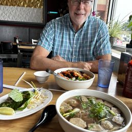 John and I back at one of our most favorite restaurants and grocery stores.