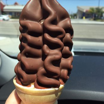Wienerschnitzel - Chocolate dipped soft serve cone - Hot Dogs Near Me - Huntington Beach, California
