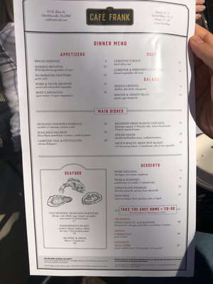 Menu photo 6 Café Frank Charlottesville, VA