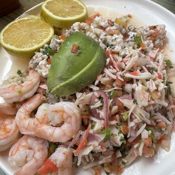 Baja Catch & Grill - La Tia Mixed Ceviche Tostada - Seafood Near Me - Culver City, California Baja Catch & Grill - La Tia Mixed Ceviche Tostada - Seafood Near Me - Culver City, California