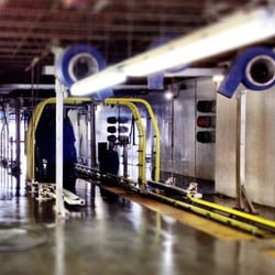 Executive Car Wash - Interior of the Carwash, this is the track that pushes the cars through while they are washed.