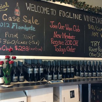 Fogline Vineyards - Become a member (3 levels to choose from) and enjoy free tastings and 20% off 1st purchase...unbelievable deal on case of '12 FG Pinot. - Wine Tours Near Me - Santa Rosa, California
