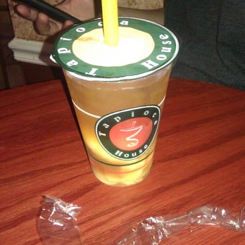 Tapioca House - passionfruit green tea w/ egg pudding - Taiwanese Near Me - Houston, Texas Tapioca House - passionfruit green tea w/ egg pudding - Taiwanese Near Me - Houston, Texas