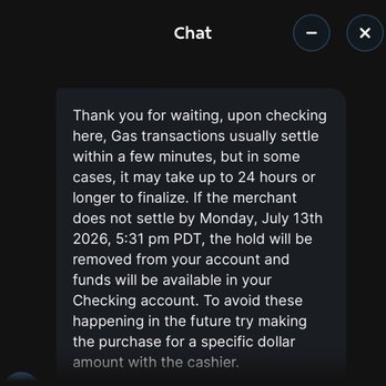 Gas King - Bank saying it's caused by merchant and they usually take 24 hours or less so this is a strange occurrence - Gas Stations Near Me - San Diego, California Gas King - Bank saying it's caused by merchant and they usually take 24 hours or less so this is a strange occurrence - Gas Stations Near Me - San Diego, California