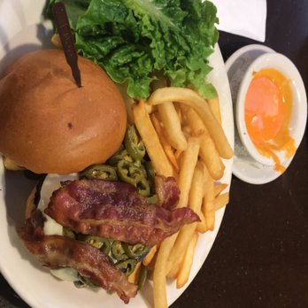 Cross Bay Diner - Bacon cheese burger with jalapeño and side of buffalo sauce - American Near Me - Howard Beach, New York Cross Bay Diner - Bacon cheese burger with jalapeño and side of buffalo sauce - American Near Me - Howard Beach, New York