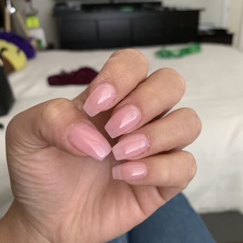 Glory nail salon - 2nd time coming into the shop and got a fill. Kim was the tech who did my nails. Beautiful! OPI Bubble Bath w/ DND Clear Pink Top Coat. - Nail Salons Near Me - Concord, California