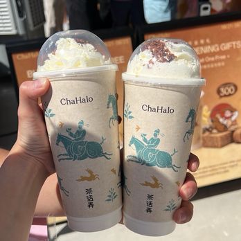 Cha Halo - Black Milk Tea Frappe & Osmanthus Oolong Milk Tea - Coffee & Tea Near Me - Plano, Texas Cha Halo - Black Milk Tea Frappe & Osmanthus Oolong Milk Tea - Coffee & Tea Near Me - Plano, Texas