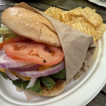 Way Station Brew - Cheese Burger with added mushrooms and avocado - Cafes Near Me - Berkeley, California