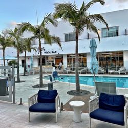 Sunset at Saint Remy - The pool deck from ground level
