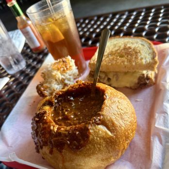 Bison Witches Bar & Deli - Chili bowl with half sandwich B.w. Philly - Bars Near Me - Tucson, Arizona Bison Witches Bar & Deli - Chili bowl with half sandwich B.w. Philly - Bars Near Me - Tucson, Arizona
