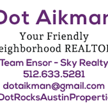 Dot Aikman - Dot Rocks Austin Properties - Real Estate Agents Near Me - Austin, Texas Dot Aikman - Dot Rocks Austin Properties - Real Estate Agents Near Me - Austin, Texas