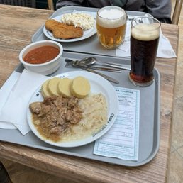 Pork Schnitzel and Moravian pork sparrow and borscht Pork Schnitzel and Moravian pork sparrow and borscht