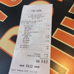 Jimmy John's - 2 sandwiches and 2 drinks.. Never again for a below avg sandwich and no salt or yellow mustard? Weird