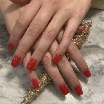 Gossip Nails Spa - Red nails, SNS, dip powder, red, nails - Nail Salons Near Me - Gainesville, Virginia