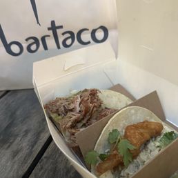 Fish taco + Pork carnitas