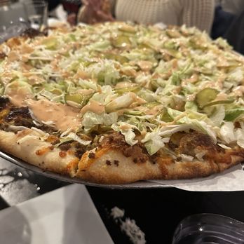Tipsy Tomato Bar and Pizzeria - Cheese Burger Pizza - Pizza Near Me - Derby, Connecticut Tipsy Tomato Bar and Pizzeria - Cheese Burger Pizza - Pizza Near Me - Derby, Connecticut