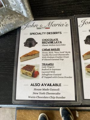 Menu photo 1 John & Maria's Pizzeria East Haven, CT Menu photo 1 John & Maria's Pizzeria East Haven, CT