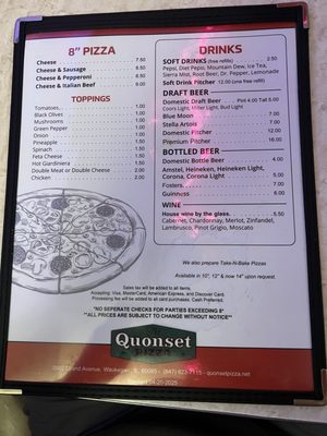 Menu photo 2 Quonset Pizza Waukegan, IL Menu photo 2 Quonset Pizza Waukegan, IL