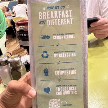 Snooze, an A.M. Eatery - I do like this carbon neutral initiative - Breakfast & Brunch Near Me - Orange, California Snooze, an A.M. Eatery - I do like this carbon neutral initiative - Breakfast & Brunch Near Me - Orange, California