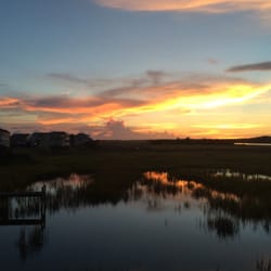 Massage Therapy At Holden Beach - View at sunset from David's porch.
