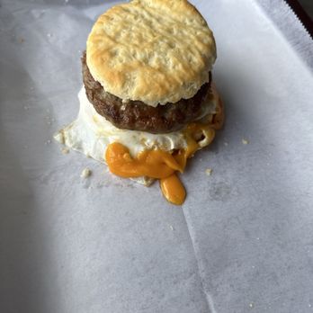 Cafe LaNae & Bakery - Sausage egg & cheese  biscuit - Cafes Near Me - Wood River, Illinois