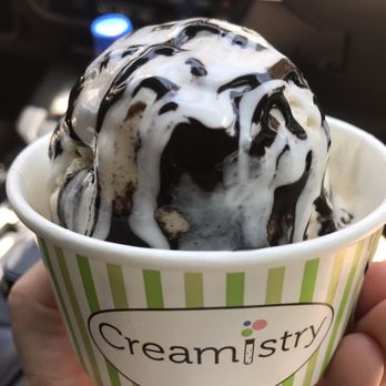 Creamistry - Coconut base with peanut butter flavor and chocolate fudge and marshmallow sauces. - Desserts Near Me - Houston, Texas Creamistry - Coconut base with peanut butter flavor and chocolate fudge and marshmallow sauces. - Desserts Near Me - Houston, Texas
