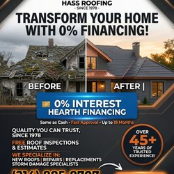 Hass Roofing Since 1978 - Get your DREAM remodel with 0% interest