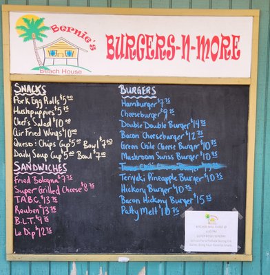 Menu photo 2 Bernie's Beach House Port Aransas, TX