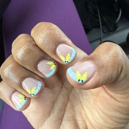 Amalfi Coast inspired French tips Amalfi Coast inspired French tips