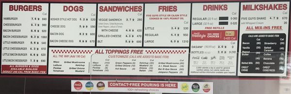 Menu photo 1 Five Guys Fontana, CA