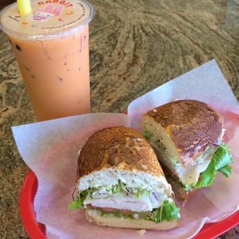 Posh Bagel - Thai Tea with boba and posh deli sandwich... My go to! - Bakeries Near Me - Modesto, California Posh Bagel - Thai Tea with boba and posh deli sandwich... My go to! - Bakeries Near Me - Modesto, California