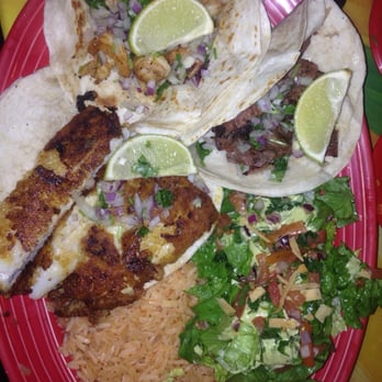 Salsa & Beer - Fish, shrimp& steak taco!! Yummm - Mexican Near Me - Van Nuys, California