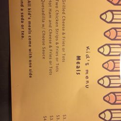 The Fox & Hare Public House - Kids Menu